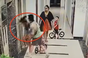 Bắt giữ người đàn ông hành hung phụ nữ tại chung cư ở Hà Nội