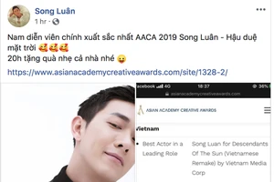 Song Luân thắng giải ở Singapore nhờ 'Hậu duệ mặt trời'