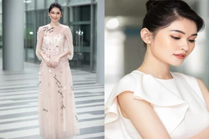 Á hậu Thùy Dung diện váy trắng khoe vẻ đẹp thanh lịch