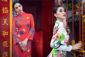 Tiểu Vy khoe sắc trong tà áo dài tết, sẵn sàng chào xuân 2020