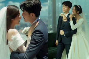 Á hậu Thúy Vân tung ảnh cưới đẹp lung linh trước thềm hôn lễ