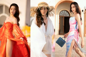 Dàn hậu catwalk khoe dáng bên ánh mặt trời