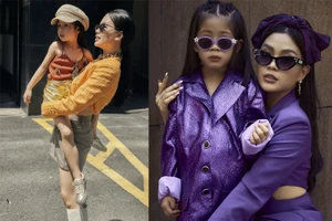 Á hậu Diễm Trang cùng con gái chụp ảnh streetstyle
