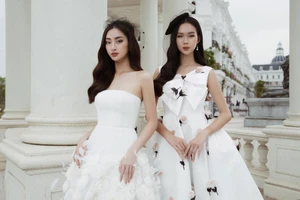 Lương Thùy Linh hóa quý cô nước Pháp, đọ sắc cùng Người đẹp Thời trang Bảo Ngọc 