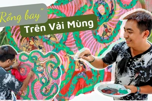 Cận cảnh 'rồng bay' trên vải mùng của chàng trai 9X 