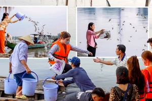 Đông nghẹt người viếng chùa, phóng sinh Rằm tháng Giêng