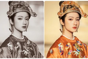 Tham gia diễu hành cổ phục, cô gái gây chú ý vì giống Nam Phương hoàng hậu