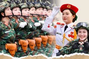 Ngắm những 'bóng hồng' tổng hợp luyện diễu binh 30-4