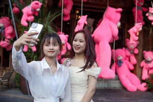 'Vương quốc gấu bông' nhượm hồng một góc phố ở TP.HCM