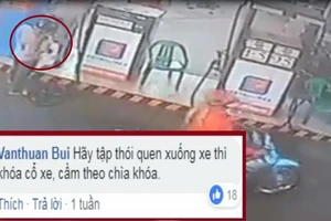Clip mất xe trong vòng vài giây tại trạm xăng
