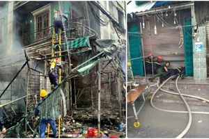 Lửa bao trùm một kiốt sát chợ Hạnh Thông Tây, Gò Vấp