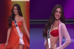 Ngắm Khánh Vân thi dạ hội tại Bán kết Miss Universe