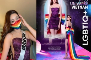 Hoa hậu Khánh Vân diện váy lấy cảm hứng từ cộng đồng LGBT