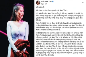 Nam Thư xin lỗi vì fanpage Trần Nam Thư quảng cáo tiền ảo