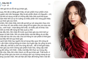 Diệu Nhi xóa bài quảng cáo thực phẩm giảm cân, xin lỗi khán giả