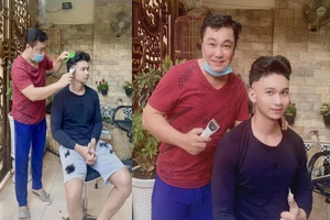 Lý Hùng trổ tài cắt tóc tại nhà, ‘tưởng không đẹp mà đẹp không tưởng’