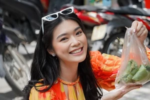 Hoa hậu Indonesia thả dáng thướt tha giữa trời Hà Nội