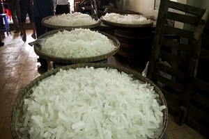 Mứt bí đao trắng đẹp do dùng chất tẩy trắng