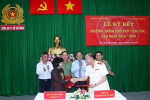  Ký kết chương trình phối hợp công tác giữa Ban tuyên giáo Thành ủy và Công an TP.HCM