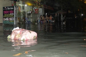 Hàng trăm hộ dân ở quận 12 bị ngập chìm trong nước