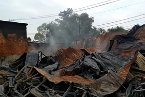 Lửa thiêu rụi xưởng nệm mút ở vùng ven Sài Gòn
