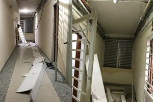 Sập trần thạch cao chung cư, người dân hoảng loạn