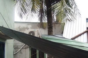 Mưa lốc giật bay nhiều mái nhà ở TP.HCM