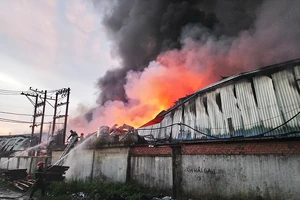 Quận 12: Cháy dữ dội 2 công ty ở cụm công nghiệp Quang Trung