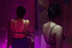 Tiếp viên massage không mặc áo, cởi nội y đấm bóp cho khách