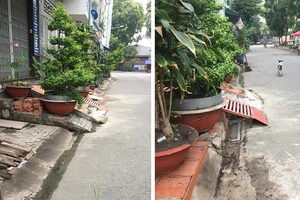 'Nóng' với công trình chiếm vỉa hè, bít cống