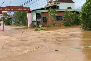 Bình Định: Sau bão, lũ đổ về, nhiều nhà dân ngập sâu