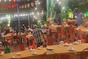 Hỗn chiến như phim tại quán nhậu ở quận Tân Phú