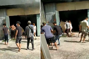 Bình Chánh: Cháy dữ dội tại xưởng nội thất ở Vĩnh Lộc A