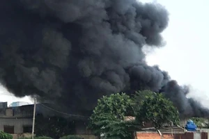 Cháy nhà tạm ở Bình Tân, người dân tháo chạy