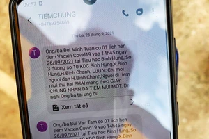 11 người tạo tin nhắn giả để được tiêm vaccine COVID-19