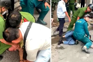 Chủ tiệm tóc cầm cây sắt dí đuổi cán bộ phường ở Phú Nhuận