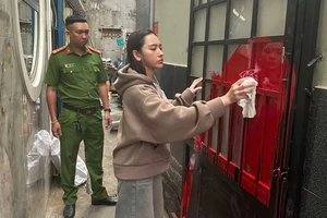 Tạt sơn nhà người yêu cũ, cô gái bị bắt vào đêm giao thừa