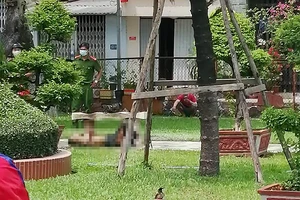 1 người đàn ông bốc cháy ở công viên quận 8