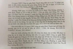 Công an Bình Thạnh tìm chủ sở hữu xe gây tai nạn khiến 1 người chết từ năm 2014