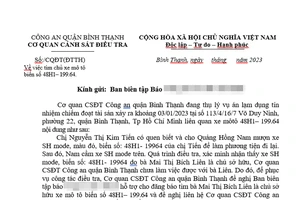 Công an Bình Thạnh tìm chủ xe liên quan vụ án chiếm đoạt tài sản