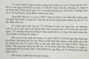 Truy tìm người tên Ti liên quan vụ cướp giật ở quận 4