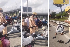 PC08 Công an TP.HCM xác minh clip ‘CSGT đạp người dân’ lan truyền trên mạng