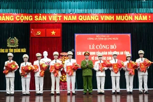 Công an tỉnh Quảng Ngãi điều động, bổ nhiệm nhiều lãnh đạo cấp phòng, cấp huyện