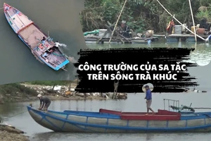 Clip: Sa tặc lập 'công trường' trên sông Trà Khúc