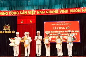 Công an tỉnh Quảng Ngãi công bố nhân sự chủ chốt sau sáp nhập