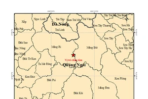 Trong đêm 5-10 xảy ra 19 trận động đất ở Quảng Ngãi