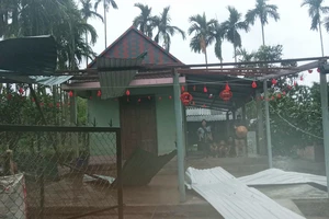 Giông lốc làm tốc mái hơn 15 căn nhà ở Quảng Ngãi