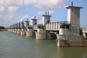 Quảng Ngãi: Đập dâng sông Trà Khúc chuẩn bị vận hành, tích nước