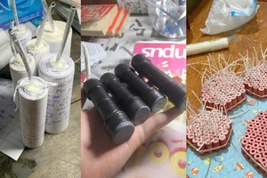 Vật dụng chế pháo được bán tràn lan trên mạng. (Ảnh chụp màn hình)