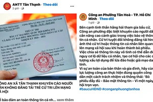 Bỏ phiếu xong, người dân không nên đăng ảnh thẻ cử tri lên mạng